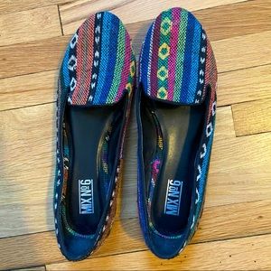 Mix No. 6 multicolor patterned fabric loafers - 8